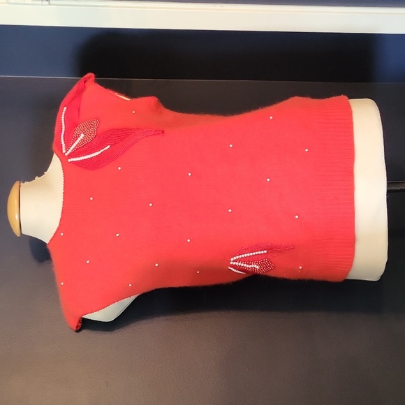 plaza bis Tops - Vintage plaza bis lambswool and angora top in red